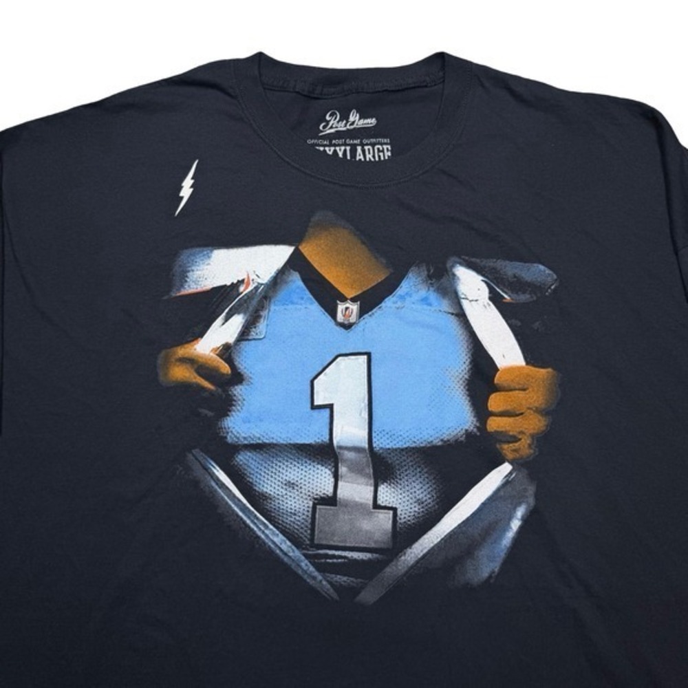 Carolina Panthers x Cam Newton Supaman Superman football shirt 4XL